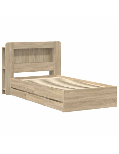Telaio del letto con storage Rovere Sonoma 80 x 200 cm
