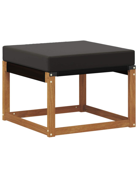 Set di divani da esterno con cuscino 8 pcs Naturale e Nero