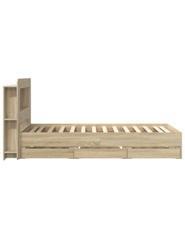 Telaio del letto con storage Rovere Sonoma 80 x 200 cm