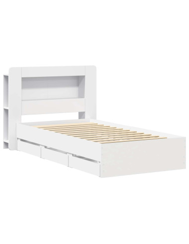 Telaio del letto con storage con cassetto Bianco 80 x 200 cm