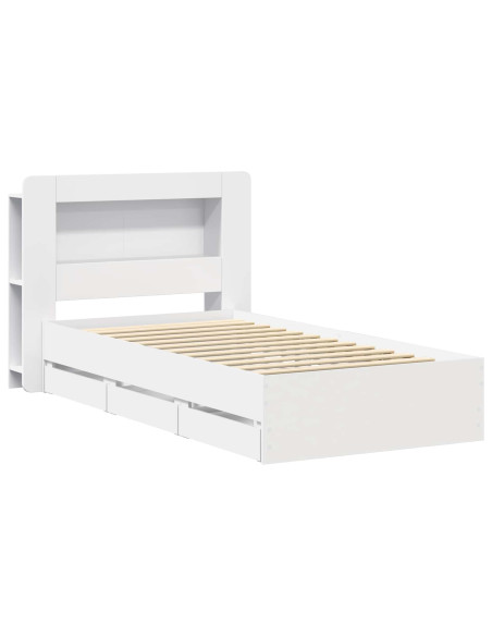 Telaio del letto con storage con cassetto Bianco 80 x 200 cm