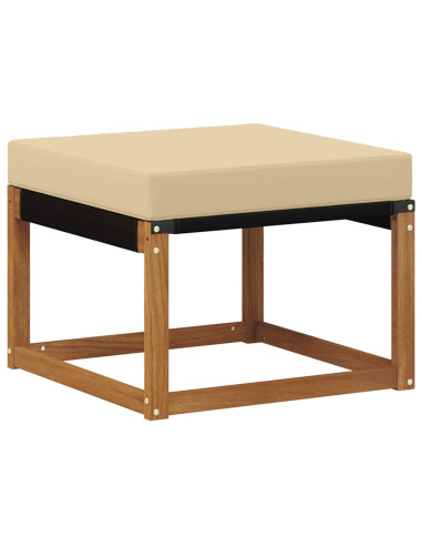 Set di divani da esterno con cuscino 8 pcs Naturale e Beige