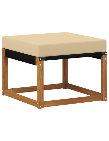 Set di divani da esterno con cuscino 8 pcs Naturale e Beige