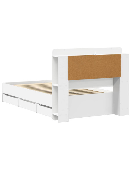 Telaio del letto con storage con cassetto Bianco 80 x 200 cm
