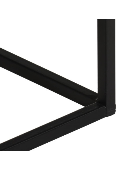 Tavolo Consolle 110x30x75cm in Legno Massello di Acacia e Ferro