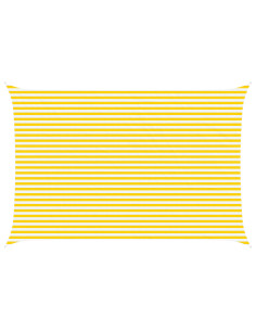 Vela da ombra solare Giallo e Bianco 6 x 4 m 2