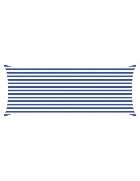 Vela da ombra solare Blu e Bianco 5 x 2 m