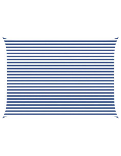 Vela da ombra solare Blu e Bianco 5 × 3,5 m 2