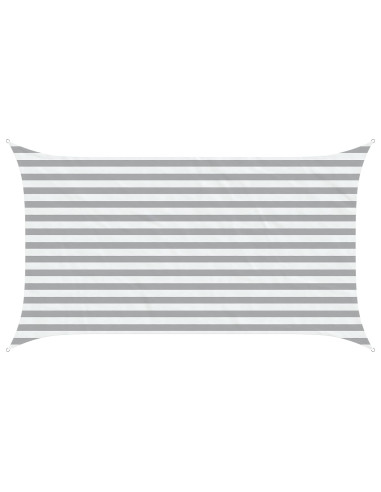Vela da ombra solare Grigio chiaro e bianco 3,5 x 2 m
