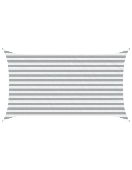 Vela da ombra solare Grigio chiaro e bianco 3,5 x 2 m
