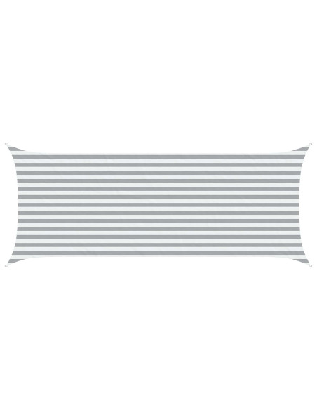 Vela da ombra solare Grigio chiaro e bianco 5 x 2 m