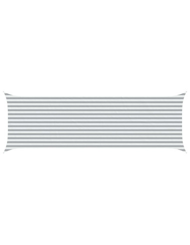 Vela da ombra solare Grigio chiaro e bianco 6 x 2 m