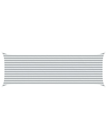 Vela da ombra solare Grigio chiaro e bianco 6 x 2 m