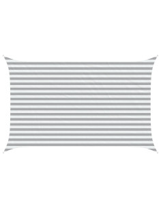 Vela da ombra solare Grigio chiaro e bianco 4 x 2,5 m 2