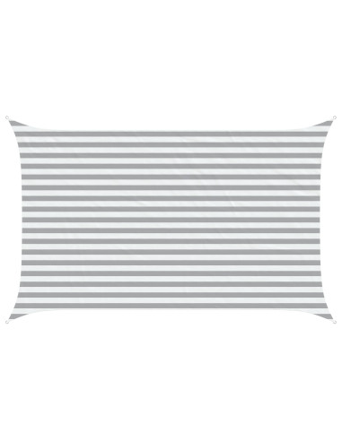 Vela da ombra solare Grigio chiaro e bianco 4 x 2,5 m