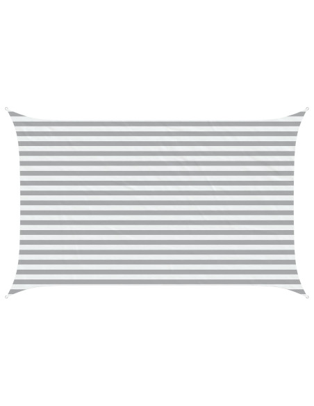 Vela da ombra solare Grigio chiaro e bianco 4 x 2,5 m