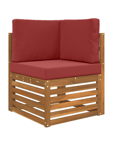 Cuscino per divano da esterno 3 pcs Rosso vino Poliestere