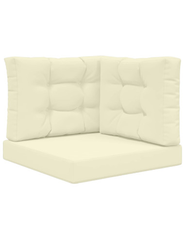 Cuscino per divano da esterno 3 pcs Crema Poliestere