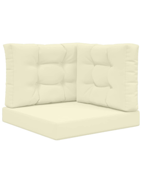 Cuscino per divano da esterno 3 pcs Crema Poliestere