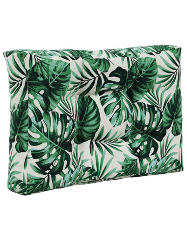 Cuscino per divano da esterno 3 pcs Motivo Foglia Poliestere