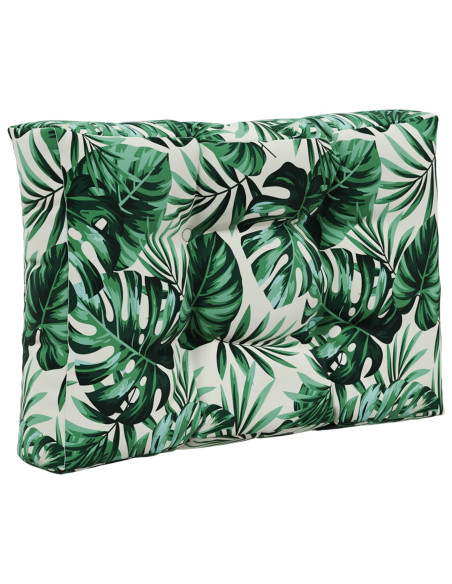 Cuscino per divano da esterno 3 pcs Motivo Foglia Poliestere