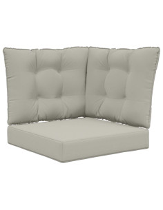 Cuscino per divano da esterno 3 pcs Grigio Poliestere 2