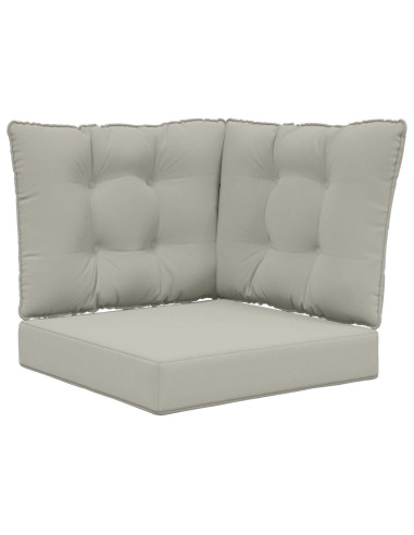 Cuscino per divano da esterno 3 pcs Grigio Poliestere