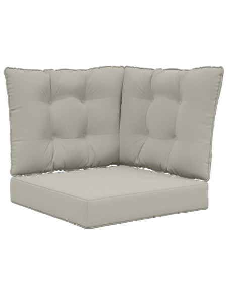 Cuscino per divano da esterno 3 pcs Grigio Poliestere