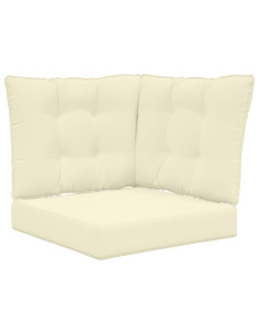 Cuscino per divano da esterno 3 pcs Crema Poliestere 2