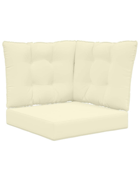 Cuscino per divano da esterno 3 pcs Crema Poliestere