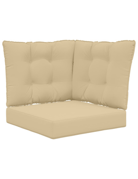 Cuscino per divano da esterno 3 pcs Beige Poliestere