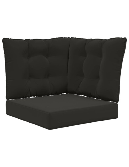 Cuscino per divano da esterno 3 pcs Nero Poliestere
