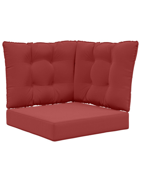Cuscino per divano da esterno 3 pcs Rosso vino Poliestere