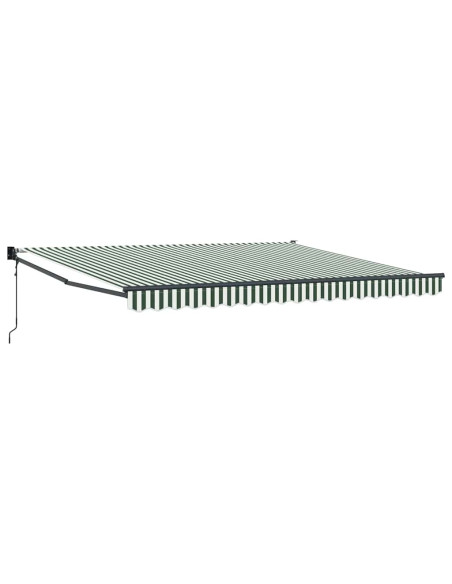 Tenda Retrattile Verde e Bianco 400 × 300 cm