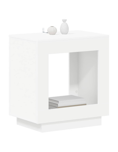 Tavolo laterale Bianco 60 x 40 x 65 cm Legno ingegnerizzato