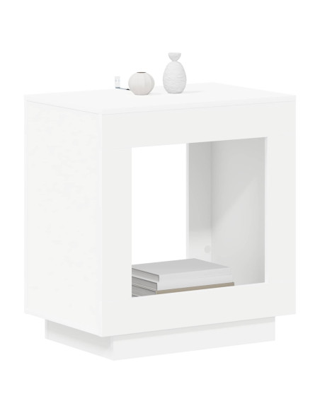 Tavolo laterale Bianco 60 x 40 x 65 cm Legno ingegnerizzato