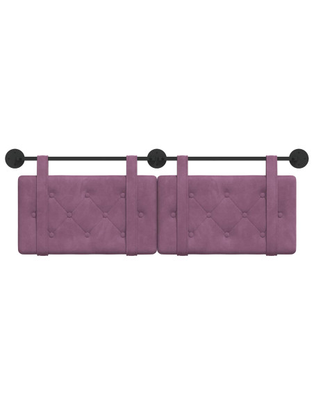 Testata appesa Montaggio a parete Viola 130 x 55 x 5 cm Velluto