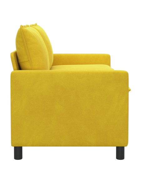 Divano Giallo 156 x 81 x 87,5 cm Velluto