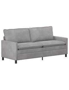 Divano Grigio Chiaro 196 x 81 x 87,5 cm Velluto 2