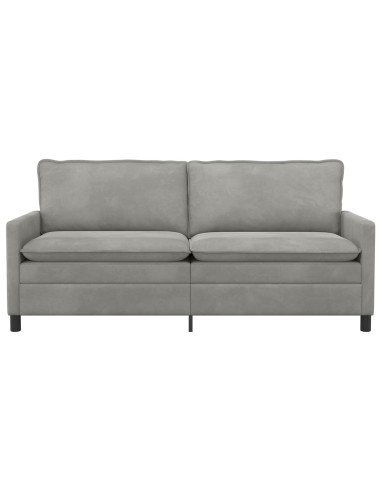 Divano Grigio Chiaro 196 x 81 x 87,5 cm Velluto