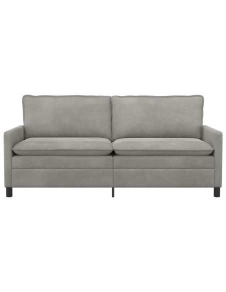 Divano Grigio Chiaro 196 x 81 x 87,5 cm Velluto