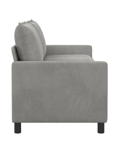 Divano Grigio Chiaro 196 x 81 x 87,5 cm Velluto