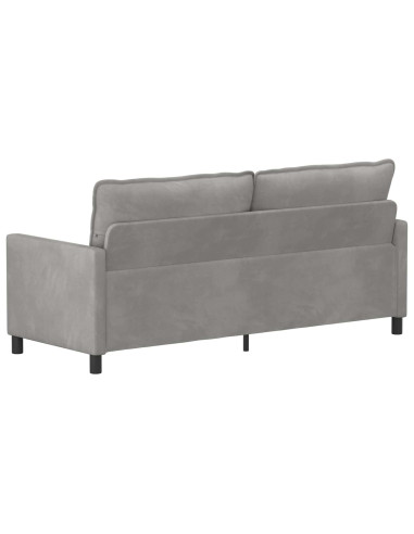 Divano Grigio Chiaro 196 x 81 x 87,5 cm Velluto
