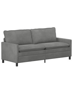 Divano Grigio Scuro 196 x 81 x 87,5 cm Velluto 2