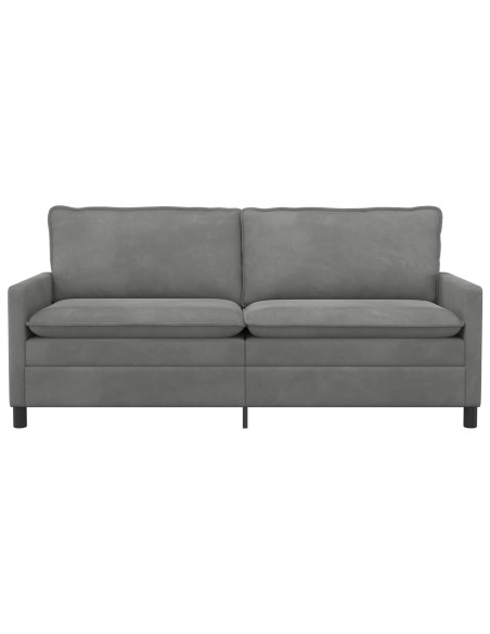 Divano Grigio Scuro 196 x 81 x 87,5 cm Velluto