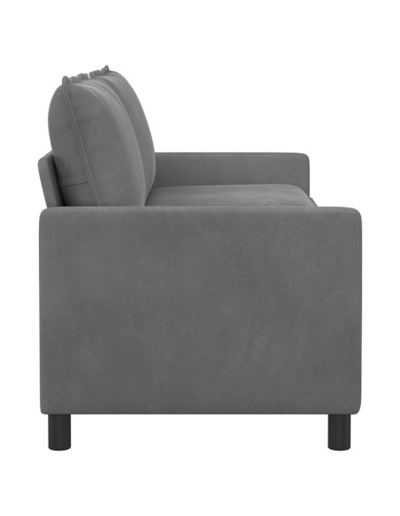 Divano Grigio Scuro 196 x 81 x 87,5 cm Velluto