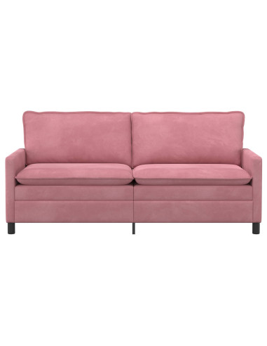 Divano Rosa 196 x 81 x 87,5 cm Velluto