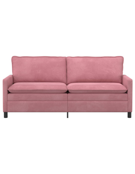 Divano Rosa 196 x 81 x 87,5 cm Velluto