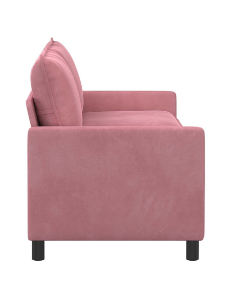 Divano Rosa 196 x 81 x 87,5 cm Velluto