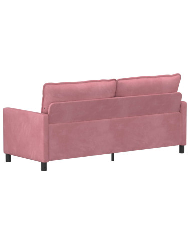 Divano Rosa 196 x 81 x 87,5 cm Velluto